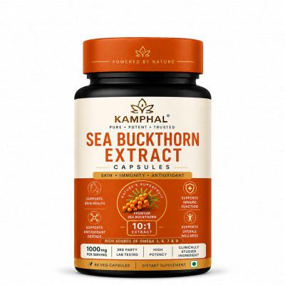 Sea Buckthorn Capsules 1000mg from Sea Buckthorn Berry Extract Powder for Skin