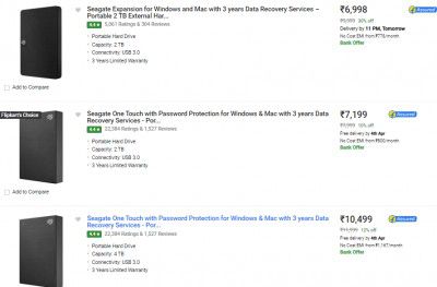 Seagate External Hardisk Starts @ 6099 + Bank Offer