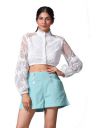 Secert Bazaar Women Shorts with Insert Pockets and Button Details at Waist for Woman & Girls Mint Green...