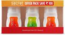 secret temptation Active Lifestyle and Brightening Fresh Underarm Roll on Combo| Deodorant Roll-on - For Women  (150 ml, Pack of 3)...