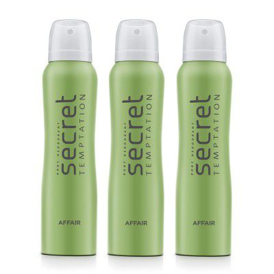 Secret Temptation Affair Deodorant, 150ml each (Pack of 3)