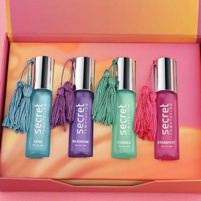 Secret Temptation Luxury Roller ball Perfume Roll On for Women - Pack of 4 (10ml each)