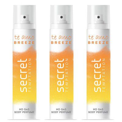 Secret Temptation Te Amo Breeze Perfume Body Spray for Women, 120ml each (Pack of 3)