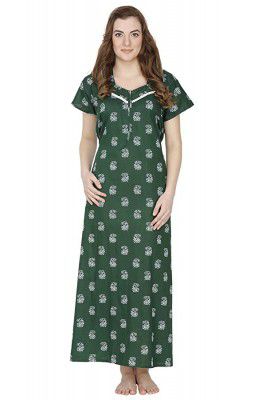 Secret Wish Cotton Solid Maxi Nighty