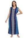 Secret Wish Womens Blue Printed Cotton Nighty (Free Size)...
