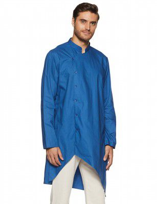 See Designs Mens Cotton Kurta (SDMDWKT309XS_Blue_Xs)