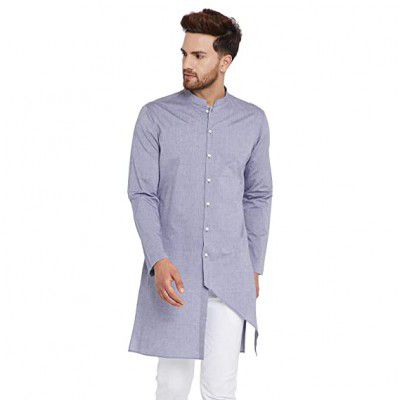 See Designs Mens Kurta (SDMDWKT351XS_Grey_XS)
