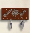 Sehaz Artworks Brown Welcome Home Wooden 7 Hooks Key Holder,...