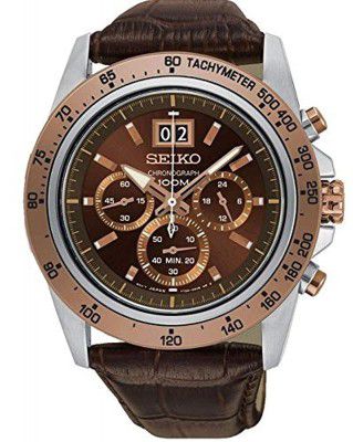 Seiko Analog Dark Brown Dial Mens Watch-SPC248P1