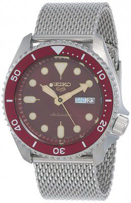 Seiko Analog Red Dial Mens Watch-SRPD69K1
