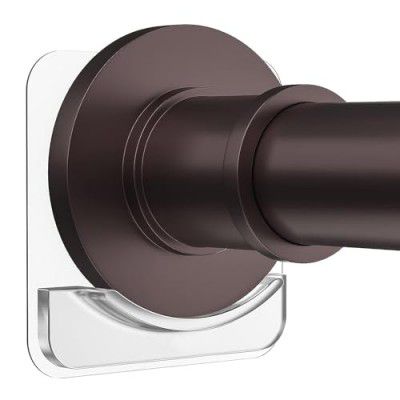 Self Adhesive Shower Curtain Rod U Shape Closet Rod Bracket Drapery Hook Holders for Bathroom, Living Room for Bathroom Wardrobe (Rod Not Included) (Transparent, 10)