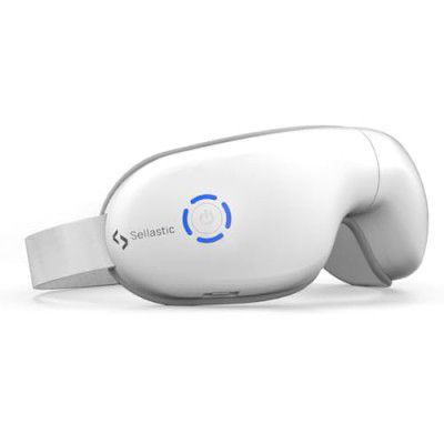 SELLASTIC Battery Powered Eye Massager with 5 Modes, Bluetooth Music