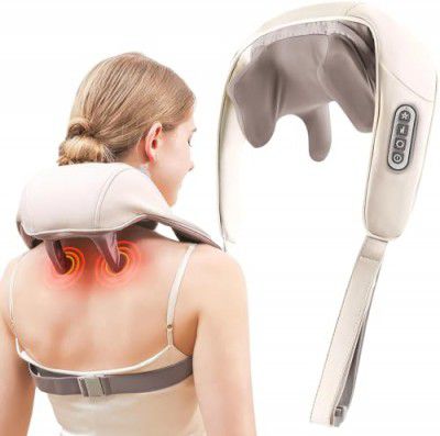 Sellastic Neck Massager for Cervical Pain Relief / Electric Deep Tissue Shiatsu with Infrared Heat Therapy 5D Kneading Massage Machine for Full Body