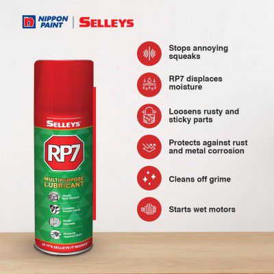 Selleys RP7 (420 Ml, Clear) Multipurpose Lubricant,Cleaner for Chimney,Rust Remover, Auto Maintenance,Loosens Stuck Parts, Removes Stain & Sticky Residue, Descaling & Cleaning Agent