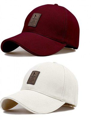 SELLORIA Acrylic - Adjustable Unisex Cap - (Pack Of 2) Multicolour