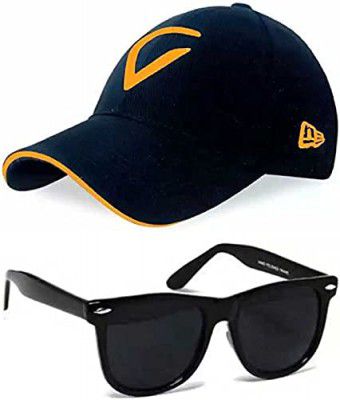 SELLORIA Boys Combo Pack of with Black Sunglass with Black Baseball Cap