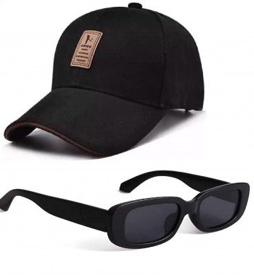SELLORIA Brand A Soft Cotton Adjustable Unisex Cap and Sunglass Quick Drying Sun Heatt Protection for Men and Women (Freesize) Baseball Caps (Pack of 2)