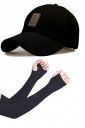 SELLORIA Brand Soft Cotton Adjustable Unisex Cap and Hand Glove Quick Drying Sun Protection for Men and Women Freesize Baseball Caps (Pack of 2)...