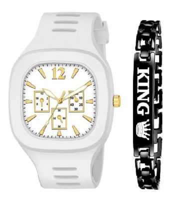 SELLORIA Square Shape Analog Silicon Strap Stylish Designer Watch Kids Watch for Boys