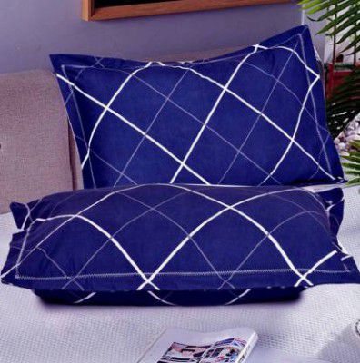 Seltocs Microfibre Solid Sleeping Pillow Pack of 2 (Blue)