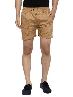 Selvia Mens Cotton Regular Fit Printed Shorts