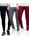 [Pack of 3] Selvia Men's Lycra Full Elastic Sport Wear Stretchable Track Pant Combo...