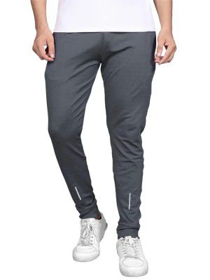 Selvia Mens Solid Lycra Full Elastic Jogger Track Pant