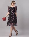 Selvia Women Drop Waist Black Dress...