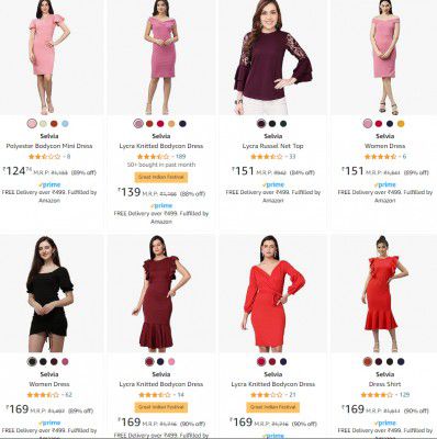 Selvia Women's Dresses & Jumpsuits @ Up to 85% Off | Starts ₹249