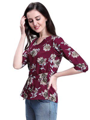 Selvia Womens Geometric Regular Fit Shirt