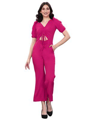 Selvia Women's Lycra Knitted Regular Fit Jumpsuit