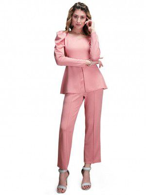 Selvia Women's Lycra Sweetheart Neck Casual 2 Piece Co-ords Set