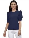 Selvia Womens Solid Regular fit Top 178TKN2902 LBlue L...