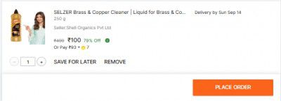 SELZER Brass & Copper Cleaner  Liquid(250 g)