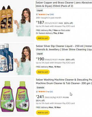 Selzer Household Supplies Product Up to 88% OFF