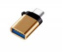 SENBUN Type C Male to USB Type A Female OTG Adapter Compatible with All Type C Enabled Devices (Golden)...