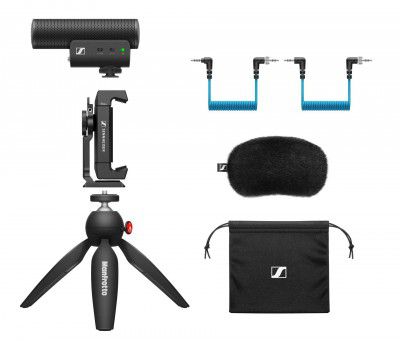 Sennheiser MKE 400 Mobile KIT Directional Compact Shotgun Microphone. Ideal for YouTube, Vlogging, Wedding Filmmakers and Mobile Journalism.