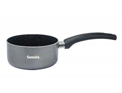 Senora Granite Non-Stick Sauce Pan, Induction Bottom, Virgin Grade Aluminium, Pfoa Free, 3 MM Thickness, Grey