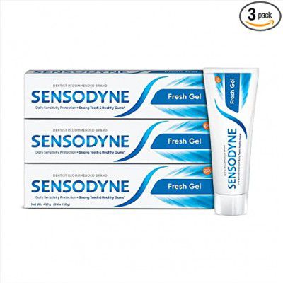 Sensodyne Multi-Pack Fresh Gel Sensitivity Relief Toothpaste | 450 g Combo Pack (150 gx3)
