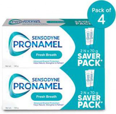 Sensodyne Pronamel Enamel Care Toothpaste with Cavity Protection & Fresh Breath, 4x70g