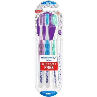 Sensodyne Toothbrushes-Expert,(2+1) Pieces Carton