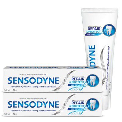Sensodyne Toothpaste Repair and Protect | Tooth Paste | Combo Pack - 140gm (70gm x 2) 