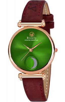 Septem 303-Rose Gold Moon Stylish Girls Watch Analog Wrist Watch for Women