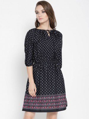 Sera Women Fit and Flare Multicolor Dress