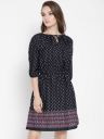 Sera Women Fit and Flare Multicolor Dress...