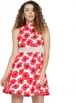 SERA Women's net A-Line Mini Dress