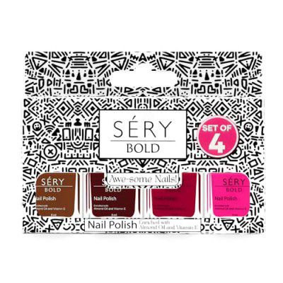 SERY BOLD Nail Polish Quick Dry, Long lasting, High-Shine - Set of 4- PERFECT DREAM SMNP-06