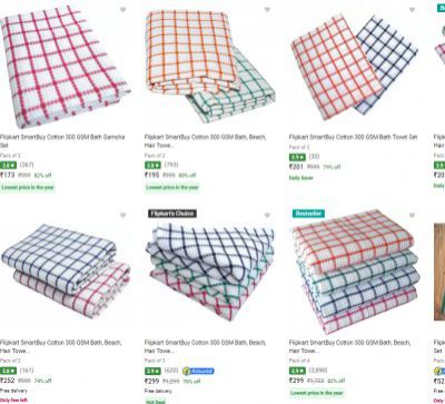 [ Set of 2 ] Flipkart Smartbuy Bath Towels Starts @ Rs 173