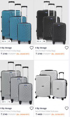 Myntra: [Set OF 3] V By Verage Trolley Bags Starts at Rs 3249