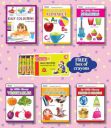Set of 6 Children Books (Easy Colouring Book+My Little Library Alphabet+My Little Library Numbers+My Little Library Vegetables+My Little Library Action Words+My Little Library Shapes & Colour)...